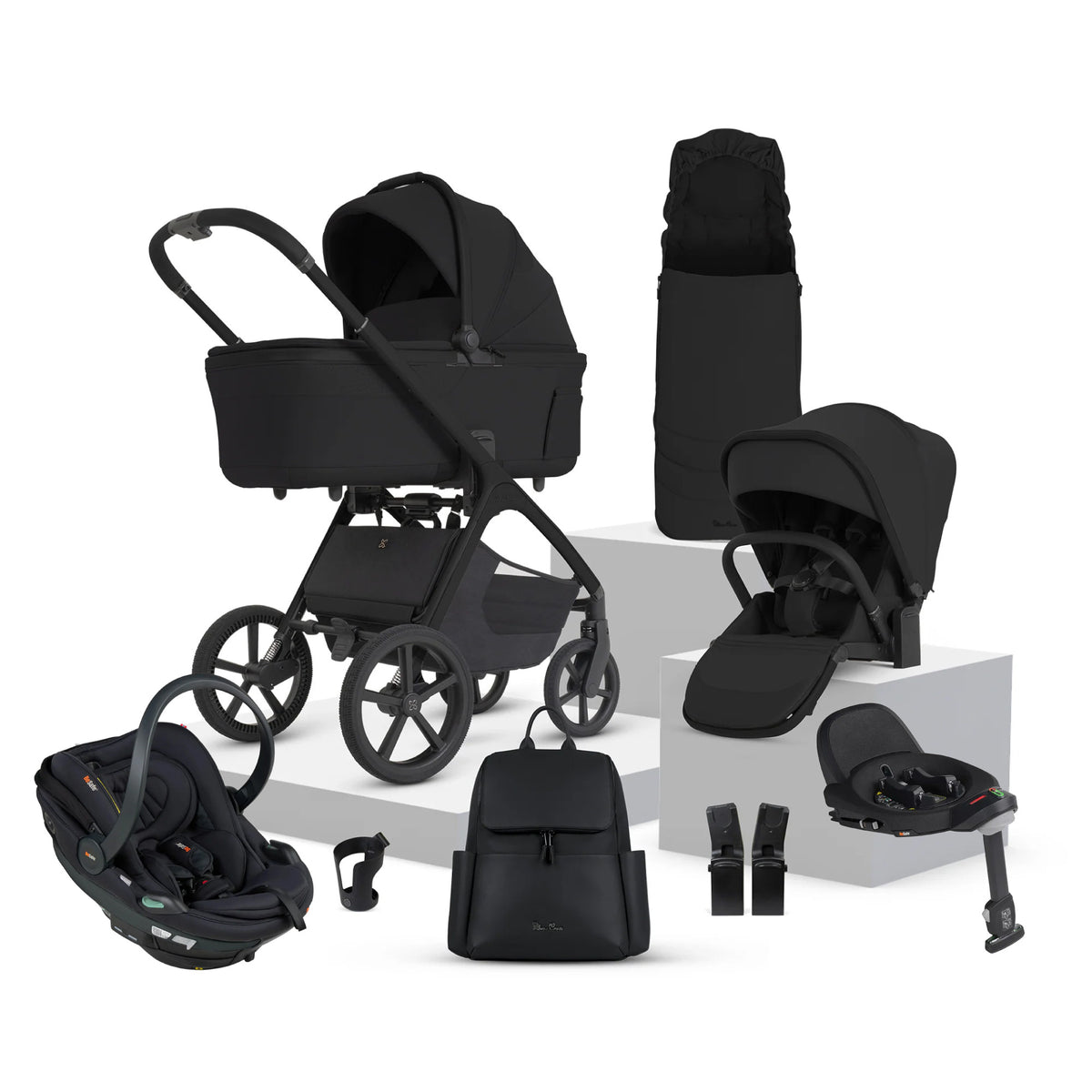 Silver Cross Cove 2 BeSafe Go Beyond 2 Car Seat & Base Travel System - Onyx 1
