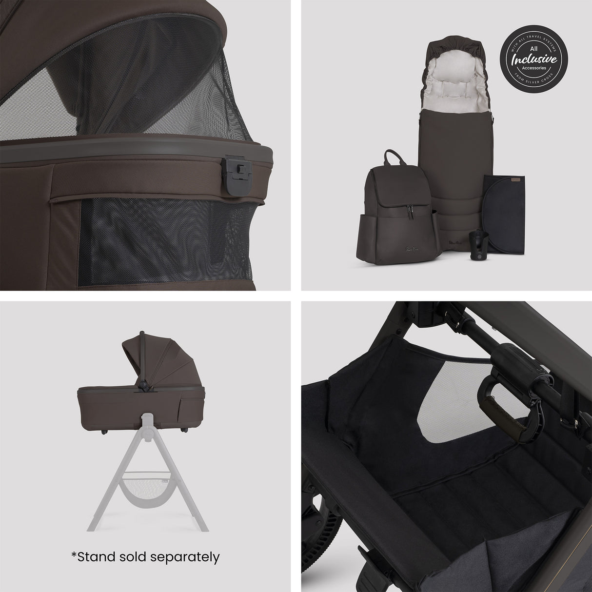 Silver Cross Cove Pushchair Bundle with Accessories - Chocolate 7