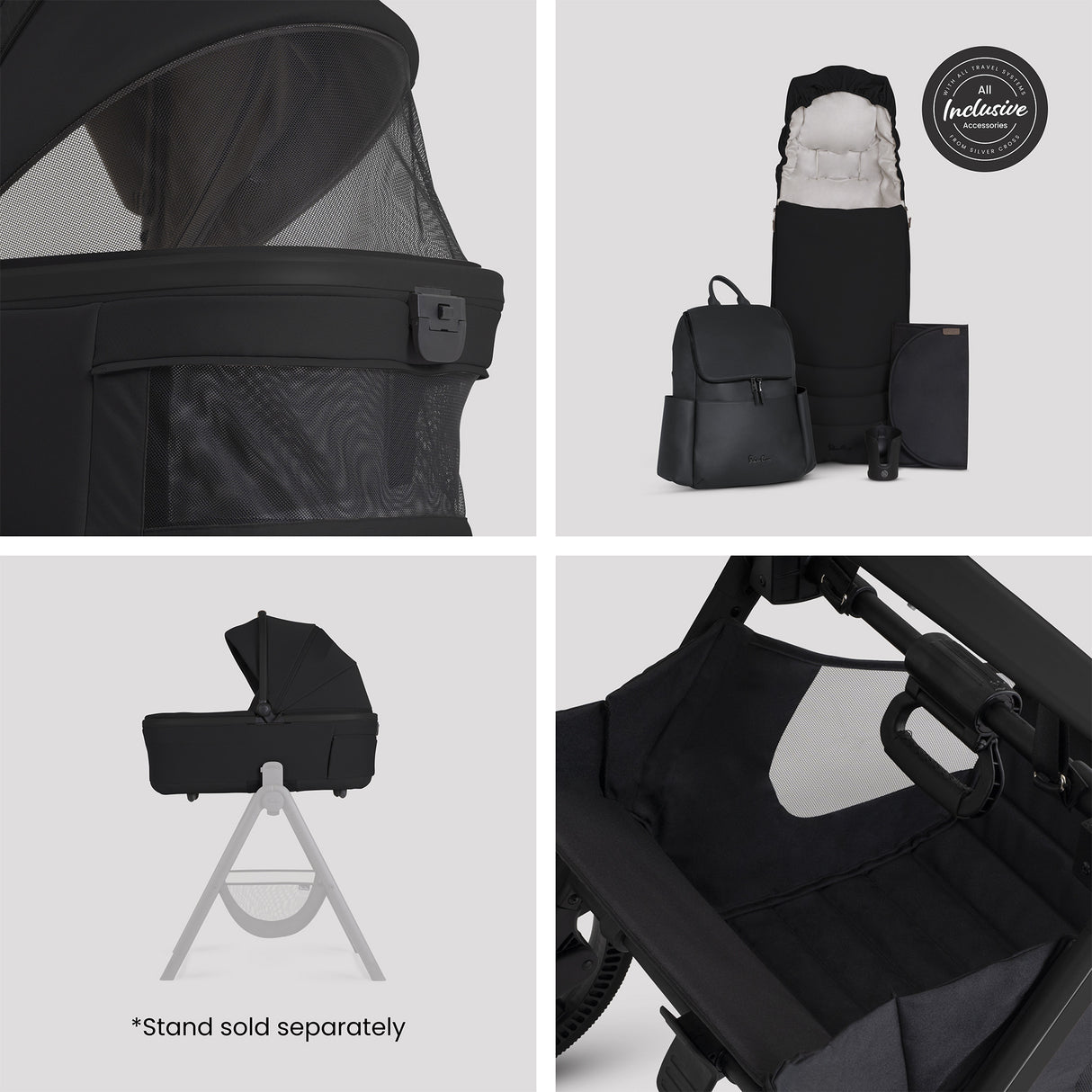 Silver Cross Cove Pushchair Bundle with Accessories – Onyx 7