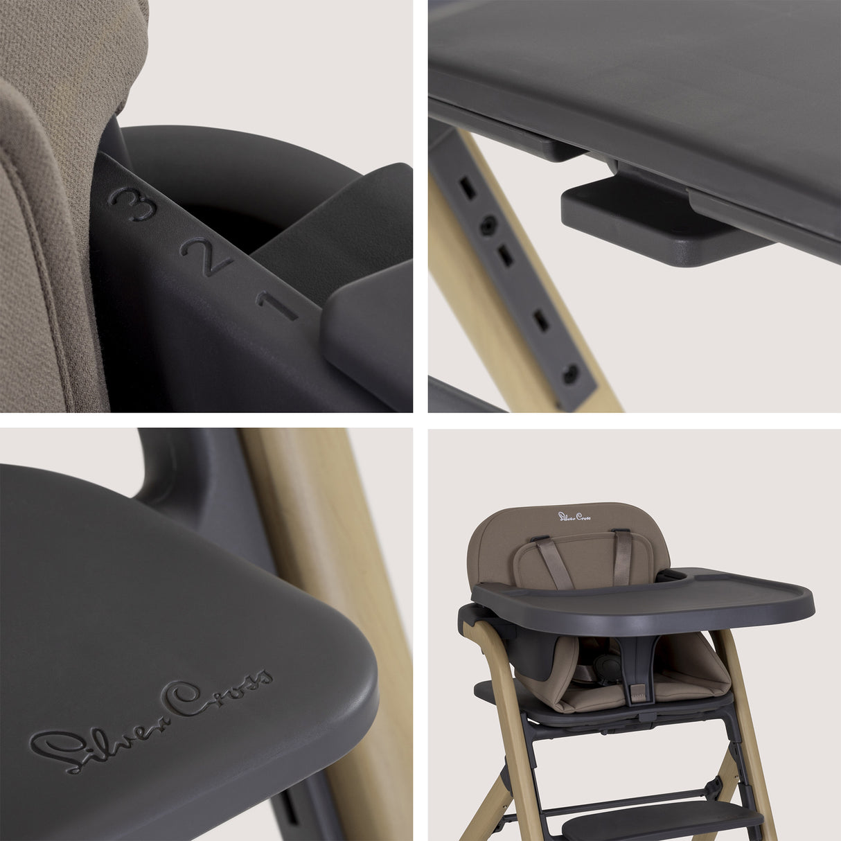 Silver Cross Nest & Nuture | 4 in 1 Highchair and Bouncer Bundle - Biscuit 6