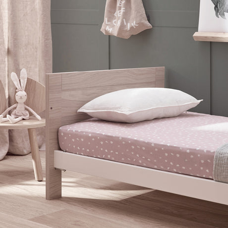 Silver Cross Finchley 2 Piece Nursery Furniture Set with Convertible Cot Bed and Double Wardrobe - Nordic White / Oak