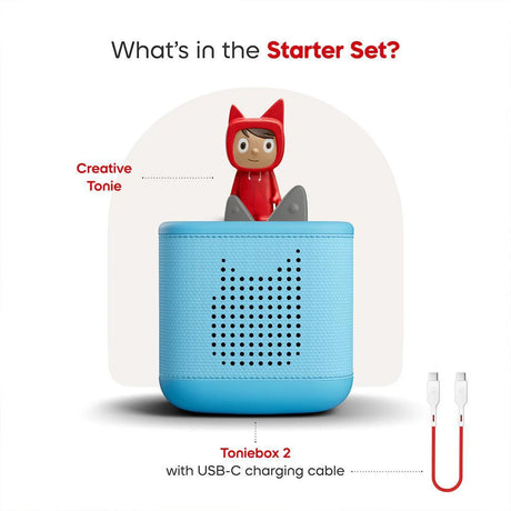 Tonies Toniebox 2 Starter Set with Creative Tonie Rubie - Sky Blue