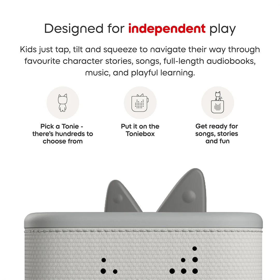 Tonies Toniebox 2 Starter Set with Creative Tonie Rubie - Moon Grey