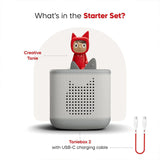 Tonies Toniebox 2 Starter Set with Creative Tonie Rubie - Moon Grey