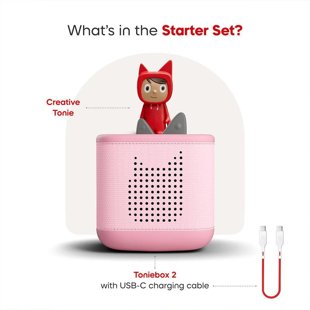 Tonies Toniebox 2 Starter Set with Creative Tonie Rubie - Cloud Pink
