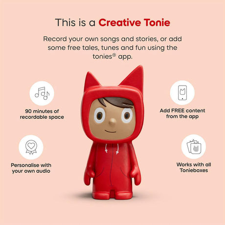 Tonies Toniebox 2 Starter Set with Creative Tonie Rubie - Cloud Pink