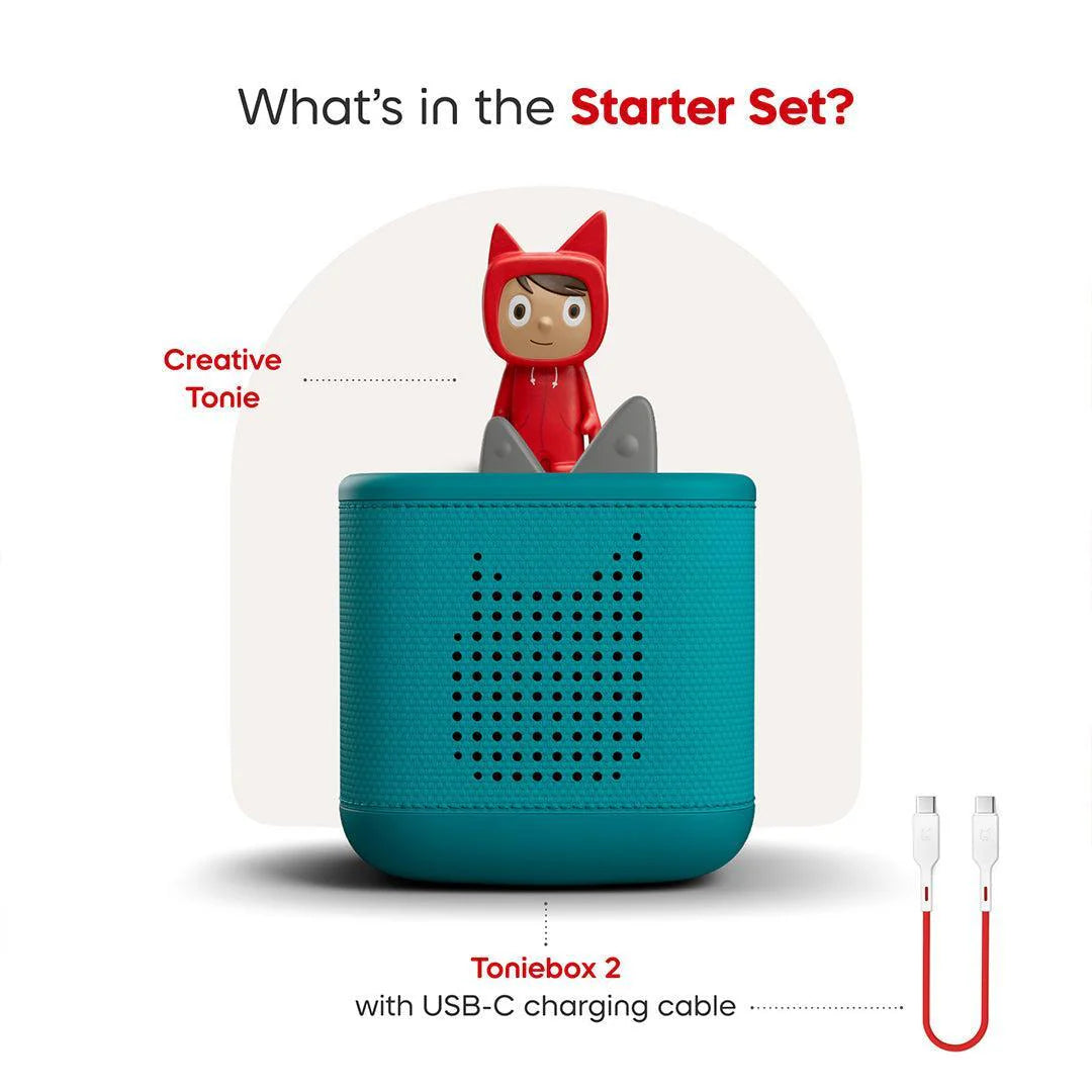 Tonies Toniebox 2 Starter Set with Creative Tonie Rubie - Tropical Teal