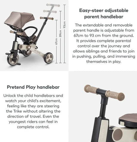 Micro Scooters 7 in 1 Foldable FlexiTrike - Latte