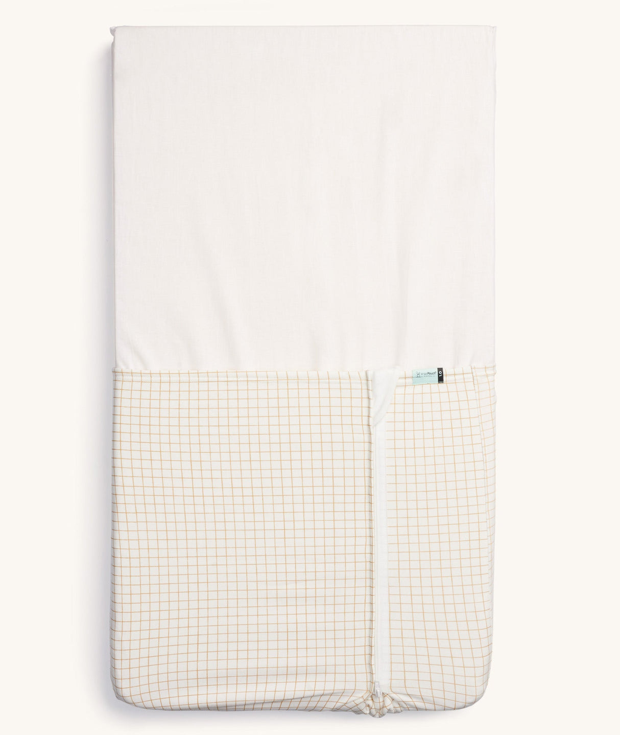 ergoPouch Organic Crib All Year/Winter HugMe Blanket | 1.0-2.5 Tog - Caramel Grid