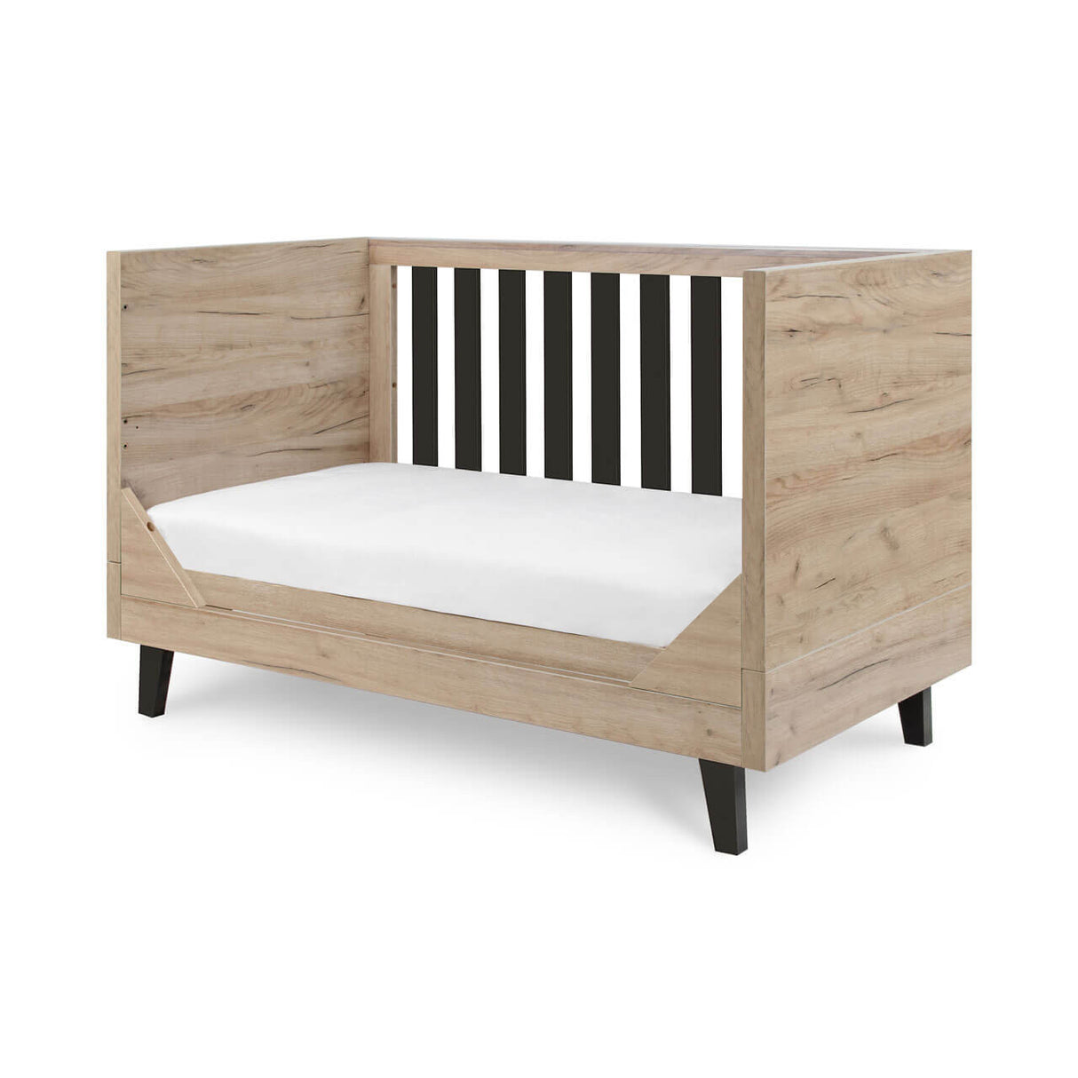Tutti Bambini Como Cot Bed - Distressed Oak / Slate Grey