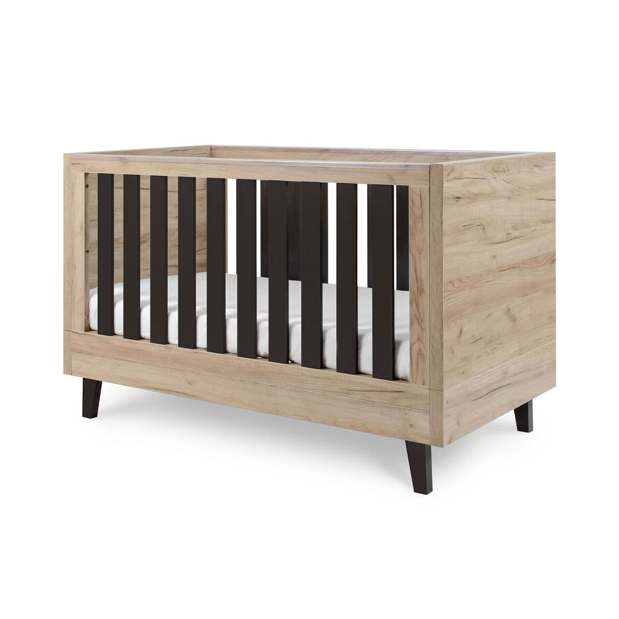 Tutti Bambini Como Cot Bed - Distressed Oak / Slate Grey