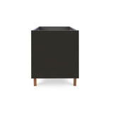 Tutti Bambini Como Cot Bed - Slate Grey / Rosewood