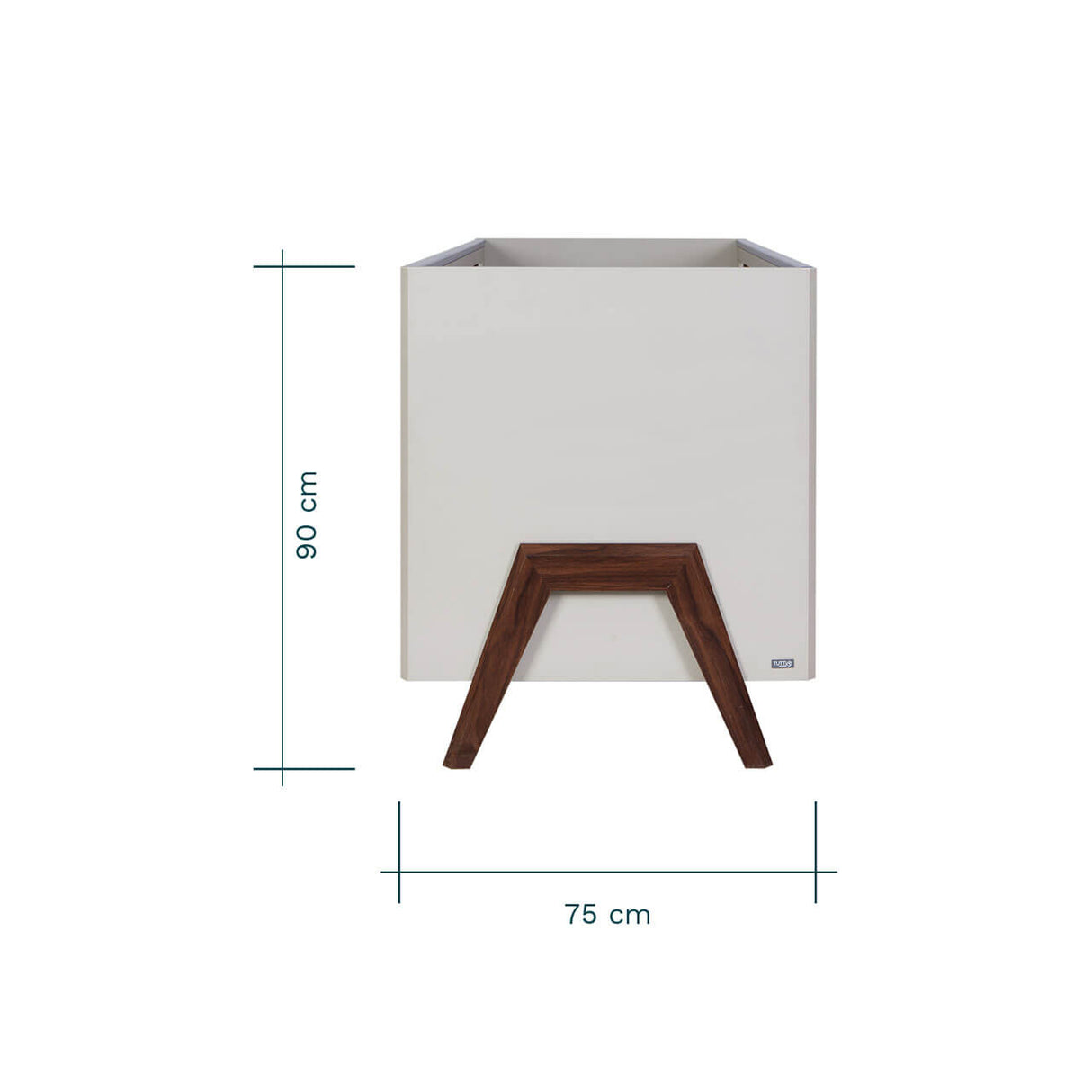 Tutti Bambini Fuori Cot Bed - Warm Walnut/White Sand