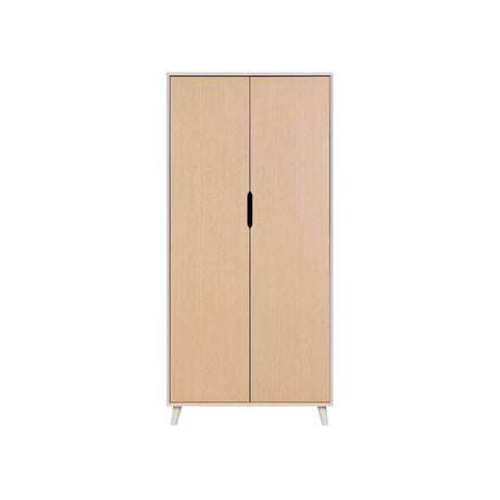 Tutti Bambini Hygge Mini 3 Piece Nursery Furniture Set with Cot Bed, Dresser & Wardrobe - Light Oak/White Sand