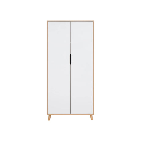 Tutti Bambini Hygge Mini 3 Piece Nursery Furniture Set with Cot Bed, Dresser & Wardrobe - White/Light Oak