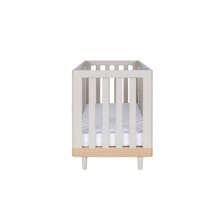 Tutti Bambini Hygge Mini 3 Piece Nursery Furniture Set with Cot Bed, Dresser & Wardrobe - Light Oak/White Sand