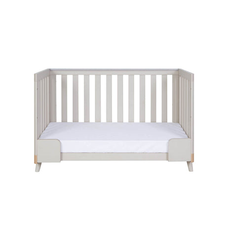 Tutti Bambini Hygge Mini 3 Piece Nursery Furniture Set with Cot Bed, Dresser & Wardrobe - Light Oak/White Sand