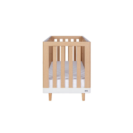 Tutti Bambini Hygge Mini 3 Piece Nursery Furniture Set with Cot Bed, Dresser & Wardrobe - White/Light Oak