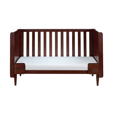 Tutti Bambini Japandi Mini 3 Piece Nursery Furniture Set with Cot Bed, Dresser and Wardrobe - Warm Walnut