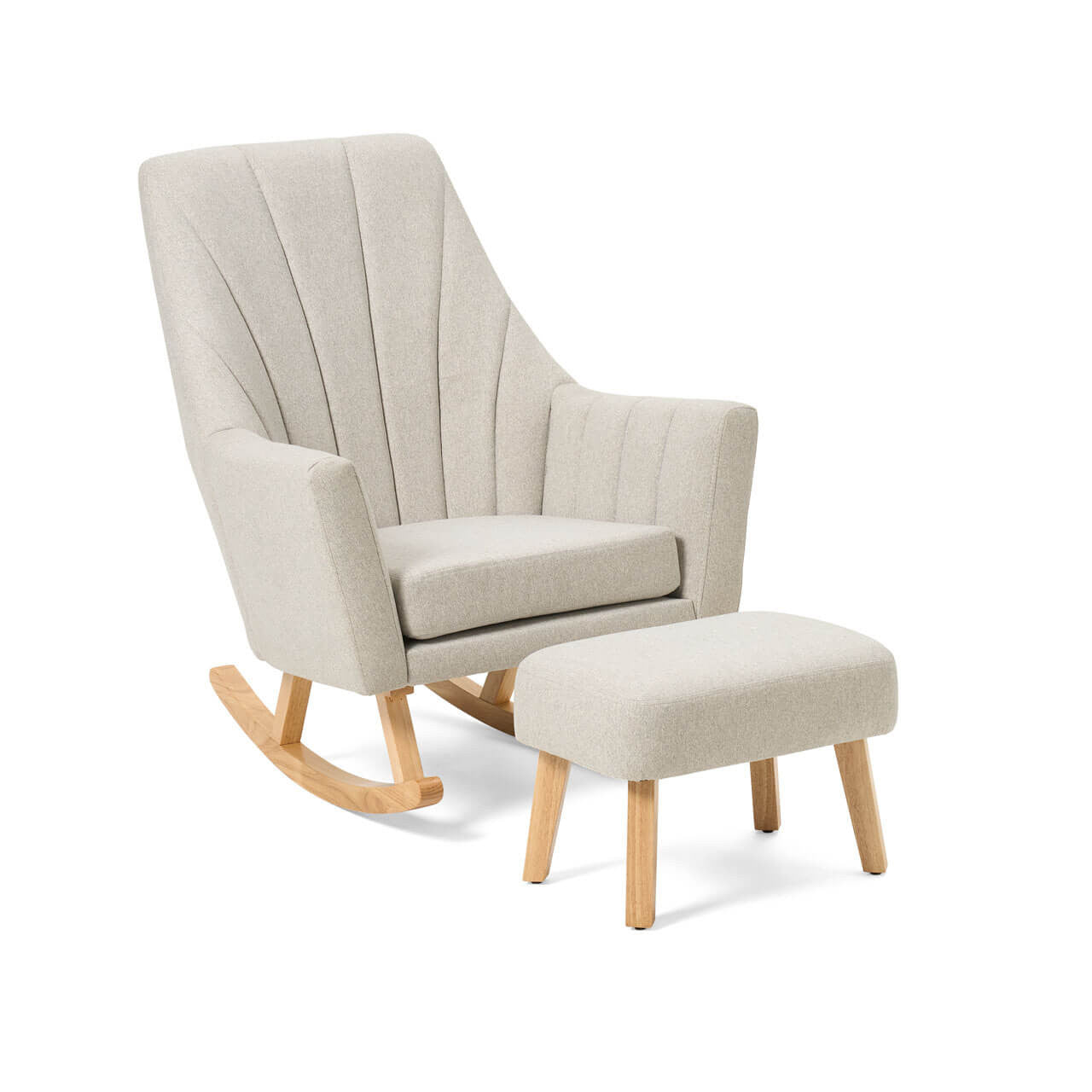 Jonah Nursery Rocking Chair & Foot Stool Set Pebble