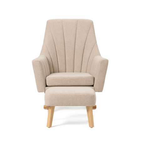Tutti Bambini Jonah Nursery Rocking Chair & Foot Stool Set - Stone