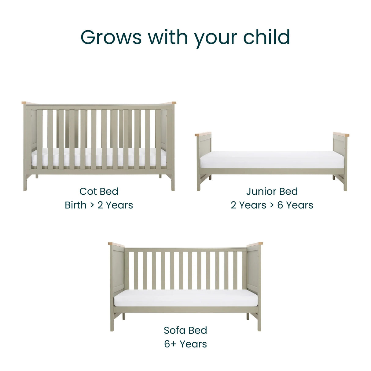 Tutti Bambini Misha / Hallee 2 Piece Room Set - Sage / Golden Oak 6