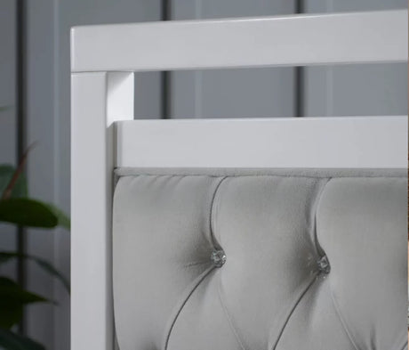 Babymore Velvet Deluxe Cot Bed - White