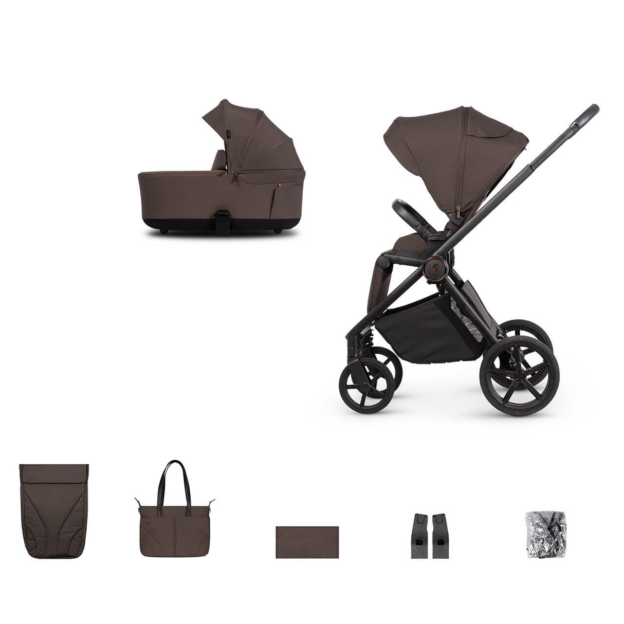 Venicci Claro 2 Pushchair Bundle with Accessories - Chocolate
