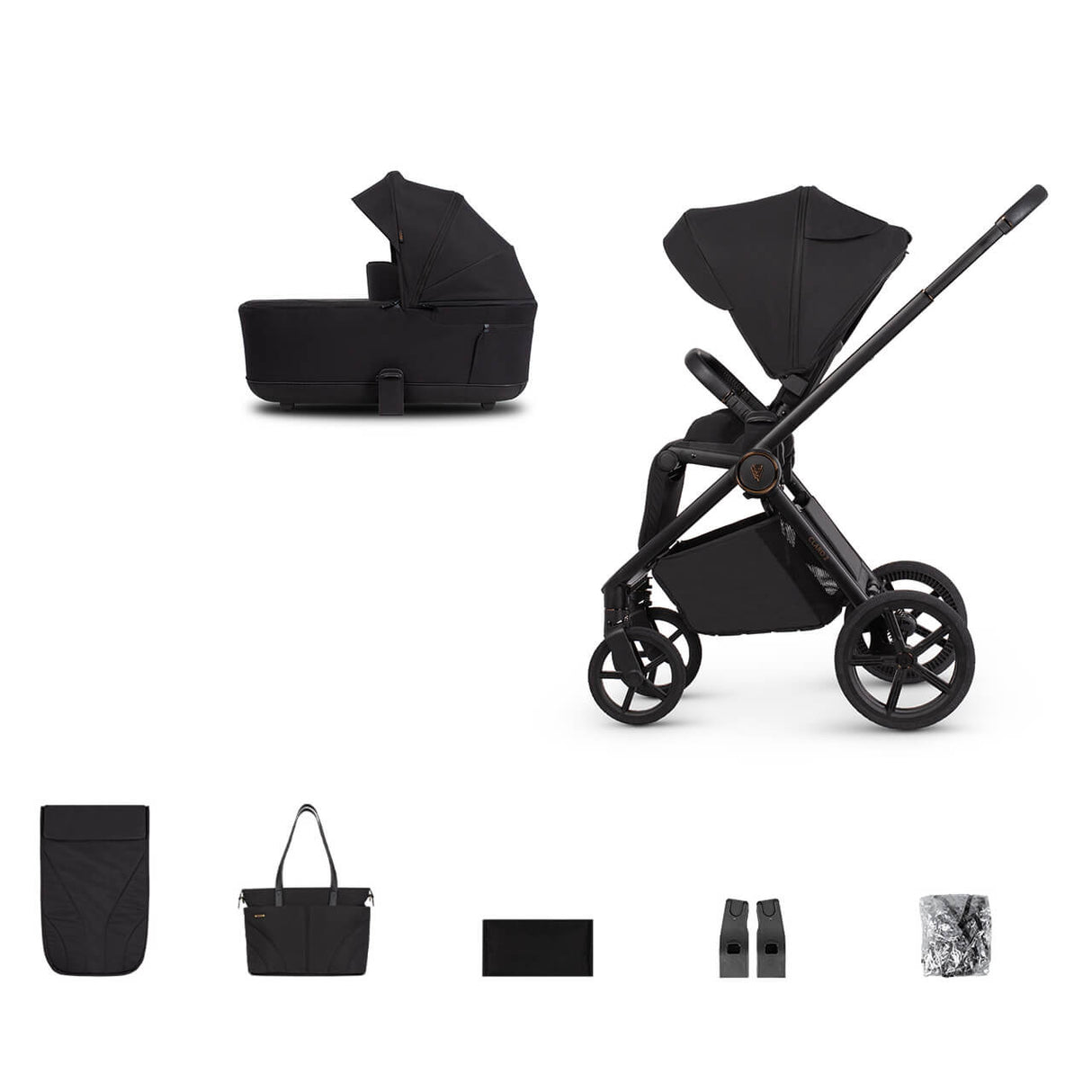 Venicci Claro 2 Pushchair Bundle with Accessories - Noir