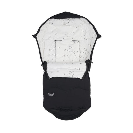 Voksi Explorer All Seasons Universal Pushchair Footmuff - Black Flying