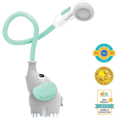 Yookidoo Elephant Water Pump Baby Bath Shower - Turquoise