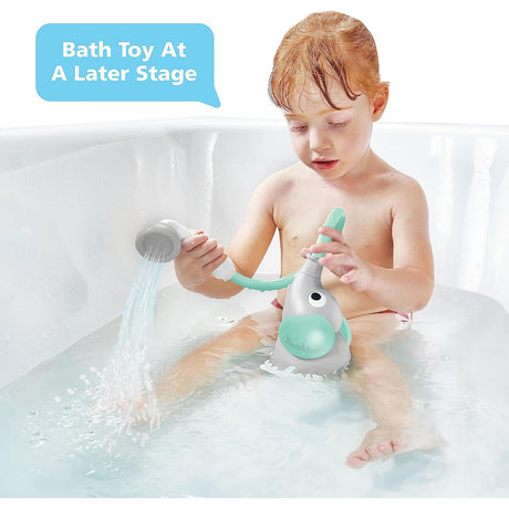 Yookidoo Elephant Water Pump Baby Bath Shower - Turquoise