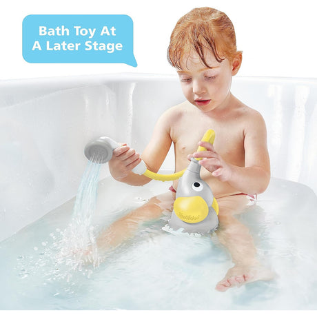 Yookidoo Elephant Water Pump Baby Bath Shower - Yellow