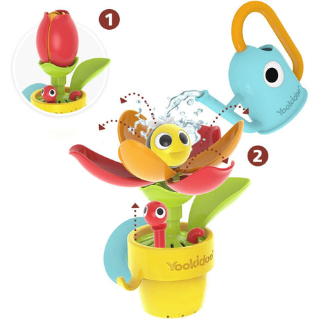 Yookidoo Peek-A-Bee Tub Pop Up Flower & Watering Can Bath Toy
