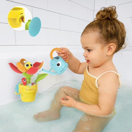 Yookidoo Peek-A-Bee Tub Pop Up Flower & Watering Can Bath Toy