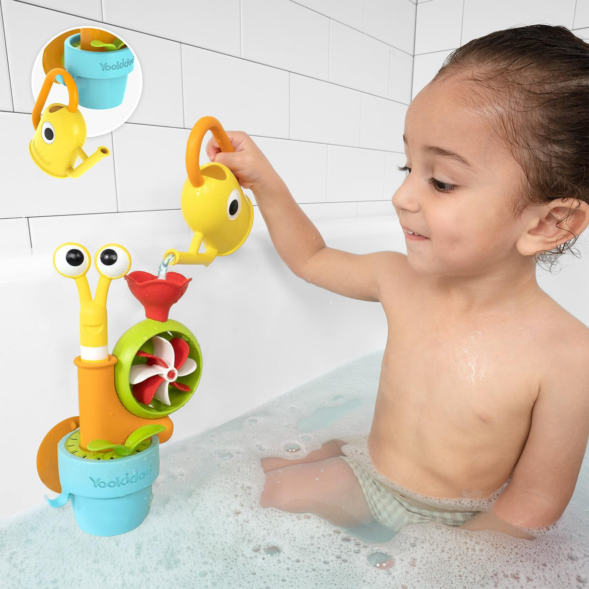 Yookidoo Pop-Up Water Snail & Watering Can Bath Toy