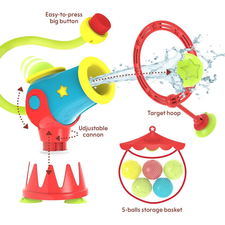 Yookidoo Water Cannon Ball Blaster Bath Toy