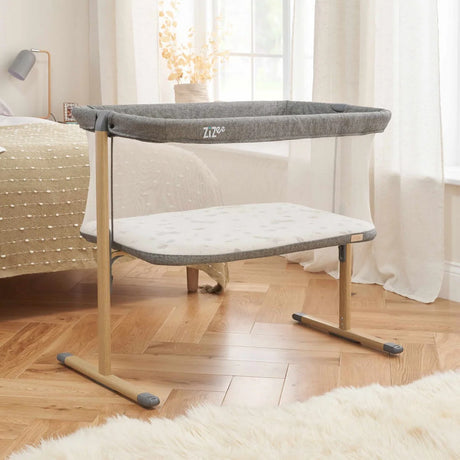 Tutti Bambini ZiZee Rocking Crib - Oak & Charcoal