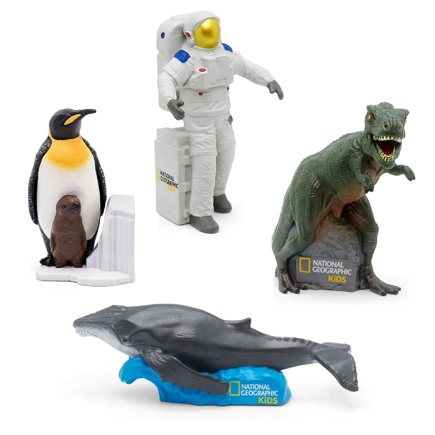 Tonies - National Geographic Learning Bundle: Penguin / Whale / Dinosaur / Astronaut