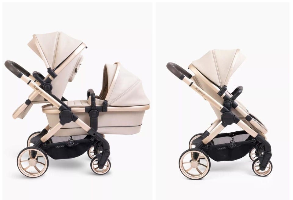 iCandy Peach 7 double pushchair converts to single 
